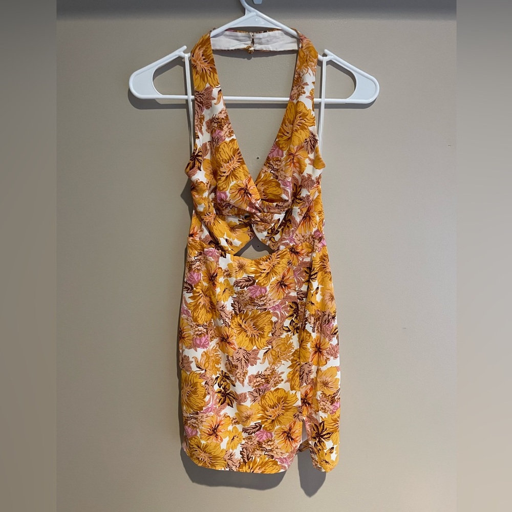 Halter mini dress